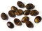 10 18mm x 13mm Brown Swirling Oval Cabochons Vintage Japanese Lucite Cabochons Loose Plastic Tiles Jewelry Making